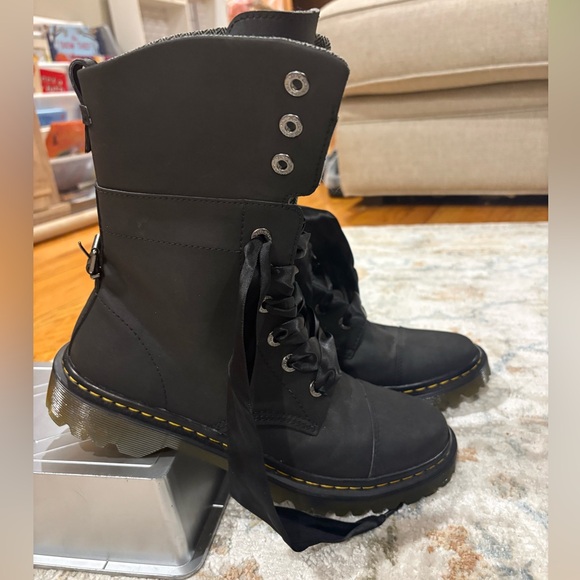 Dr. Martens Shoes - Vintage Dr. Martens Yuba Fold Down Herringbone Lace Combat Boot